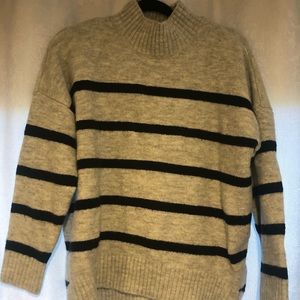 Striped turtle neck sweater
